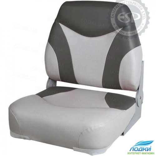 Сиденье для катера лодки Premium Folding Seat серо-белое 865131